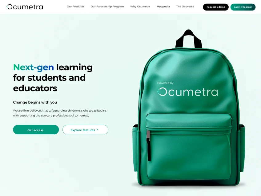 Next-gen learning marketing page